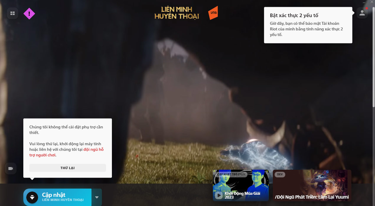 Đăng nhập tài khoản đã chuyển đổi hoặc có thể tạo tài khoản Riot Client game mới nhất