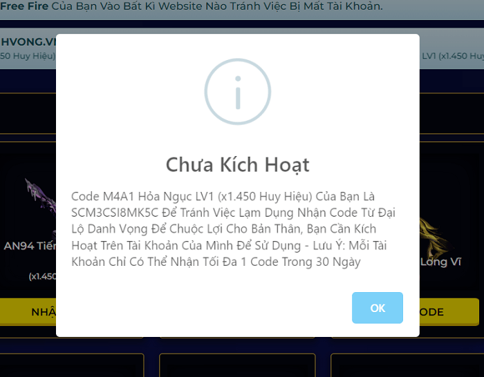 Cách nhập code Đấu Trường Danh Vọng