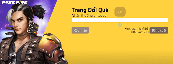 Cách nhập code Đấu Trường Danh Vọng Free Fire