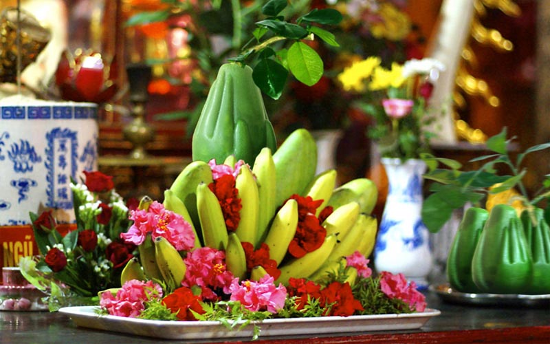 Mâm ngũ quả ngày Tết đúng phong tục truyền thống