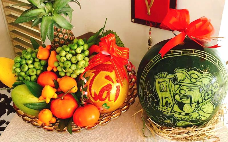 Mâm ngũ quả ngày Tết đúng phong tục truyền thống