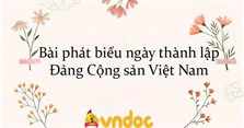 Bài phát biểu ngày thành lập Đảng Cộng sản Việt Nam