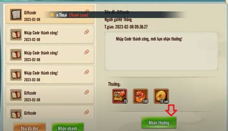 Cách nhập code Lục Giới Phong Thần