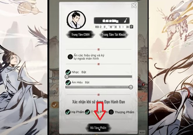 Cách nhập code Nhất Niệm Tiêu Dao
