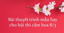 Bài thuyết trình mẫu hay cho hội thi cắm hoa 8/3