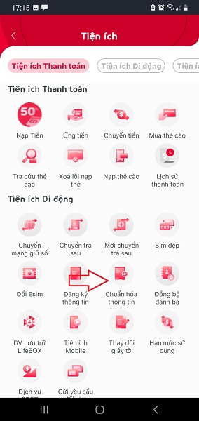 Cách thay đổi thông tin thuê bao Viettel