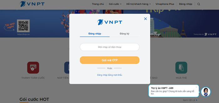 Cách thay đổi thông tin thuê bao Vinaphone online qua website