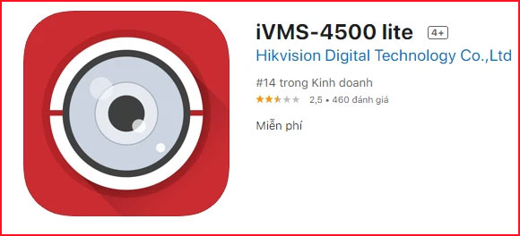 Phần mềm xem camera trên điện thoại: iVMS-4500