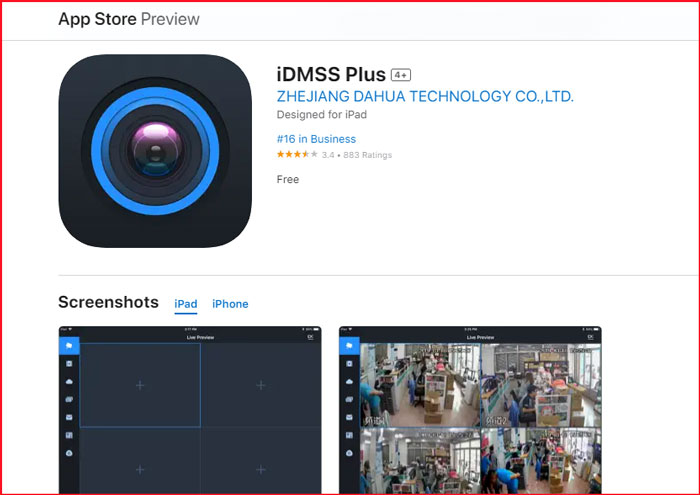 Phần mềm xem camera trên điện thoại iDMSS Lite