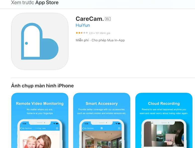 Phần mềm CareCam