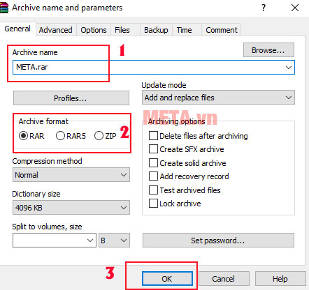 Cách nén file Word bằng WinRAR