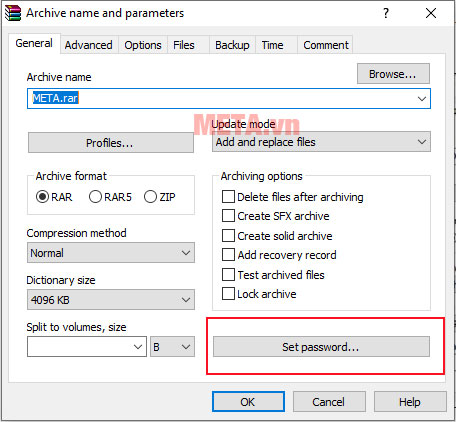 Cách nén file Word bằng WinRAR