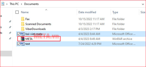 Cách nén file Word bằng WinRAR