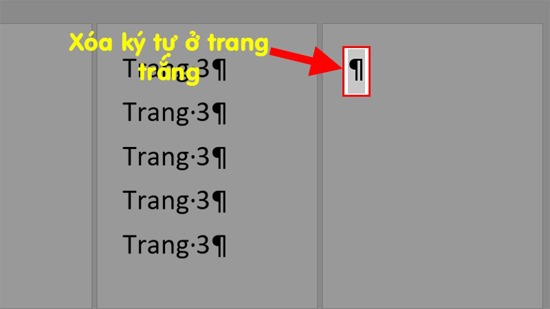 Tiến hành xóa các ký tự ¶ hiện lên là được