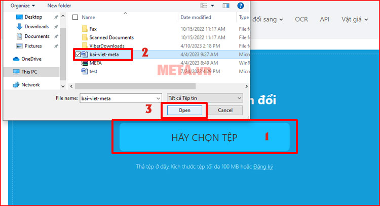 Cách chuyển Word sang ảnh bằng Onlineconvertfree.com