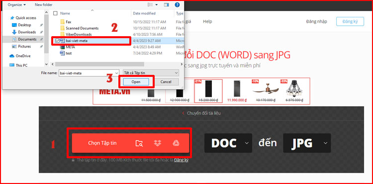 Cách chuyển file Word sang file ảnh bằng Convertio