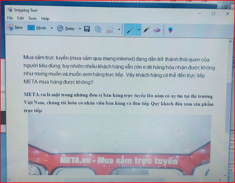 Cách chuyển Word sang ảnh bằng công cụ Snipping Tool