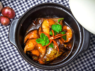 Thành phẩm món cá hú kho nước dừa