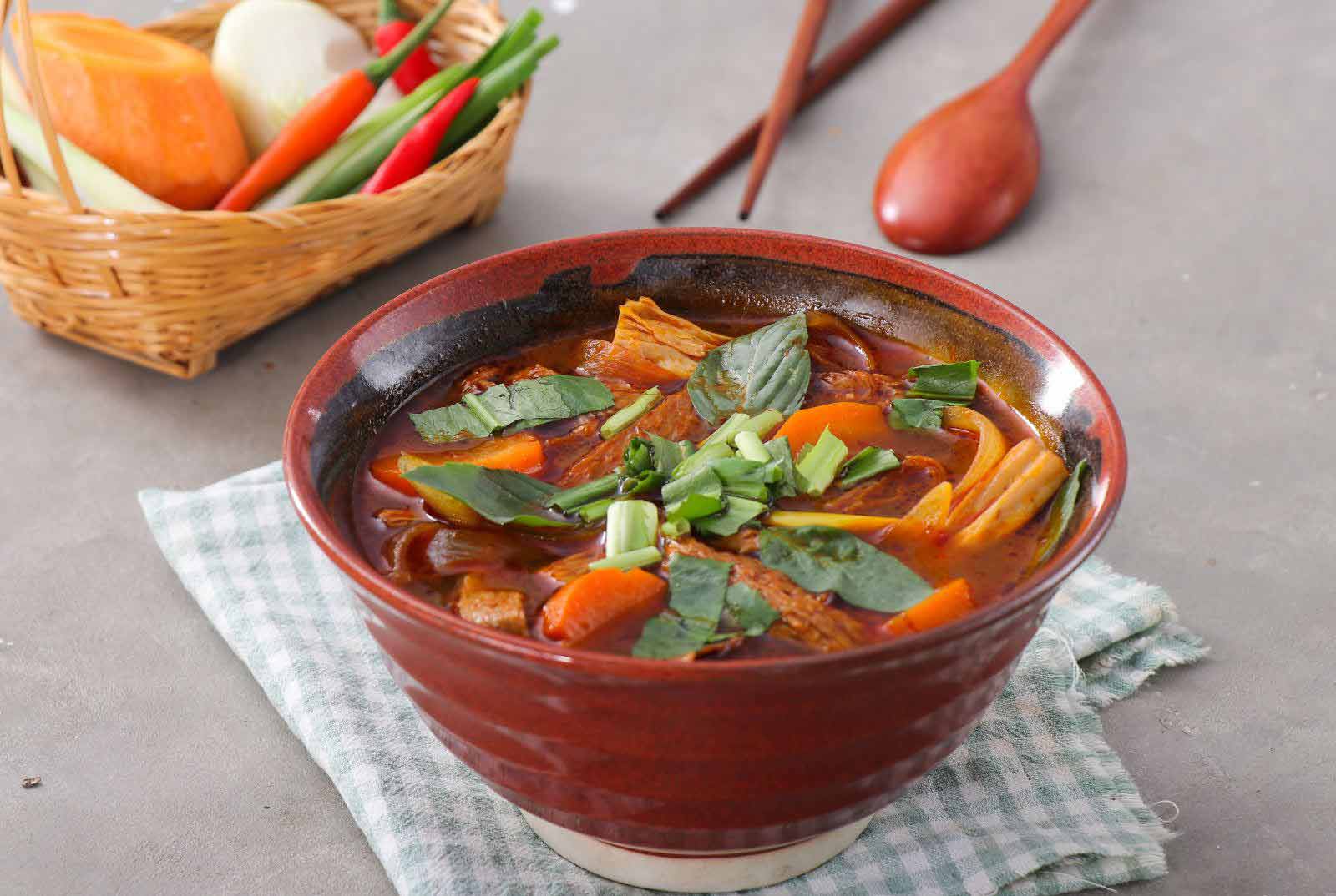 Thành phẩm món bò kho chay ngon hấp dẫn