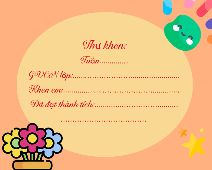 Mẫu thư khen thưởng