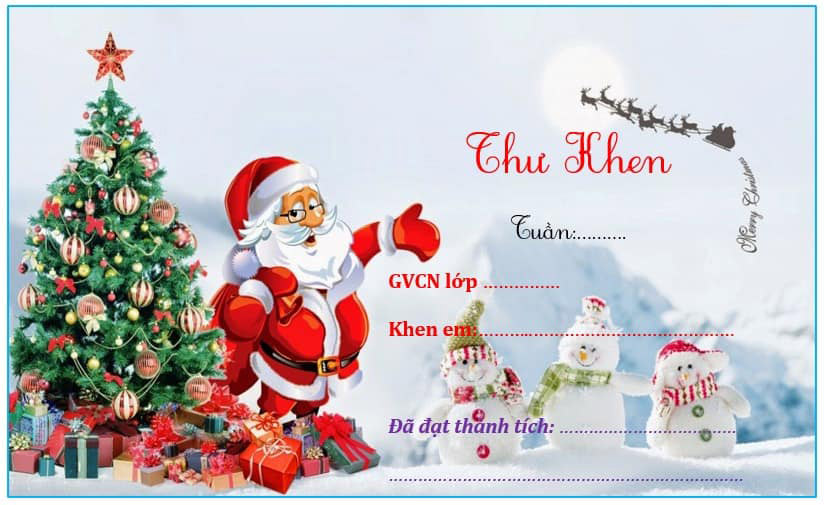 Mẫu thư khen học sinh tiểu học