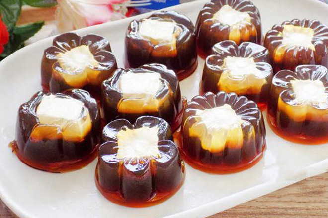 Thành phẩm món thạch rau câu phô mai cà phê