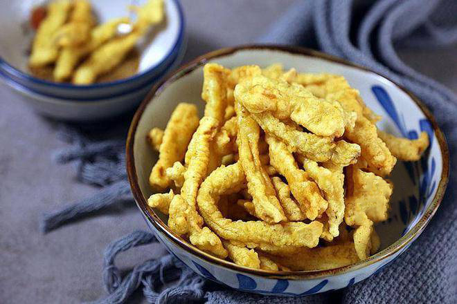 Thành phẩm món nấm đùi gà chiên xù