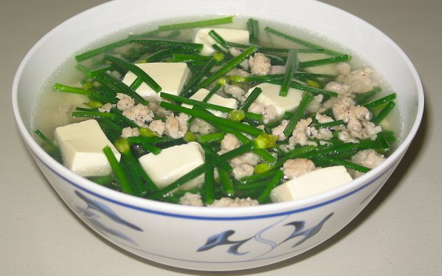 Thành phẩm món canh đậu hũ non thịt băm