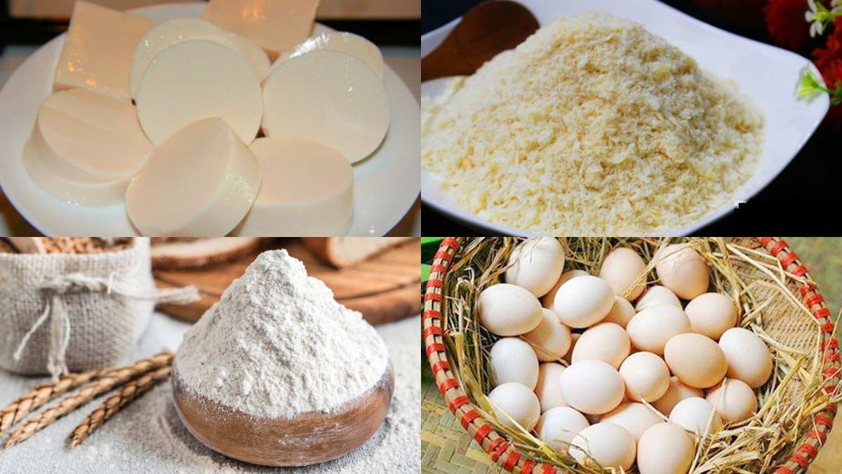 Nguyên liệu làm đậu hũ non chiên