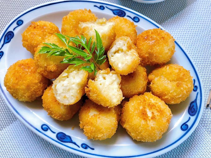 Thành phẩm món đậu hũ chiên giòn cực ngon