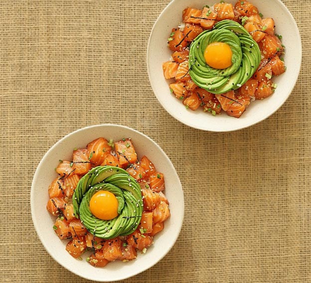 Thành phẩm món cơm lười cá hồi