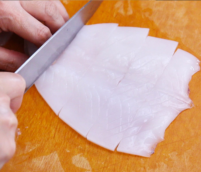 Sơ chế mực tươi