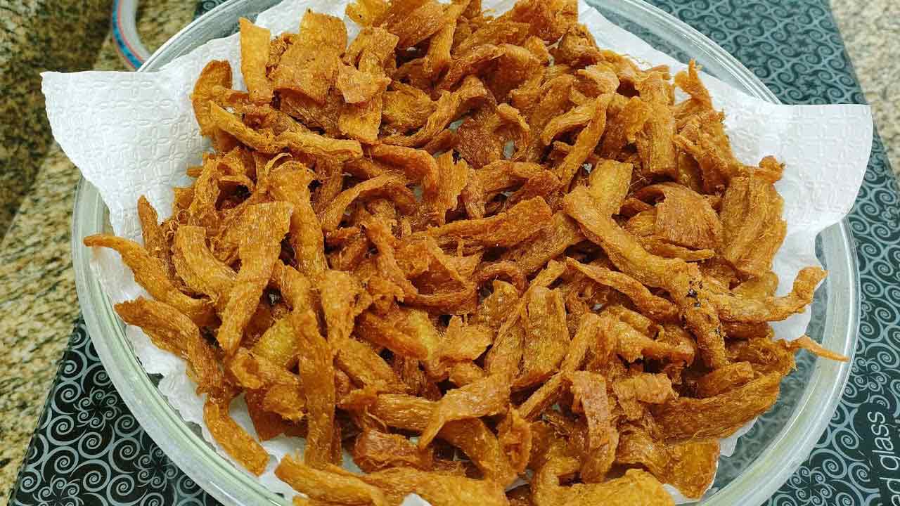 Thành phẩm món sườn non chay chiên giòn