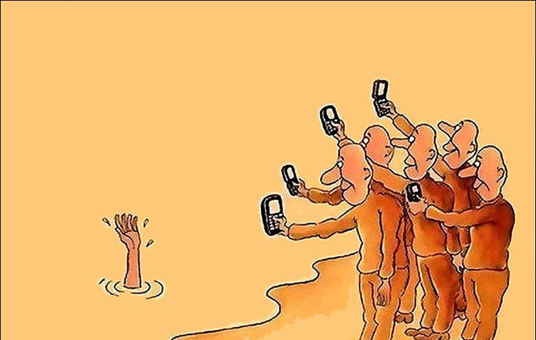 Hình ảnh châm biếm người nhiều chuyện