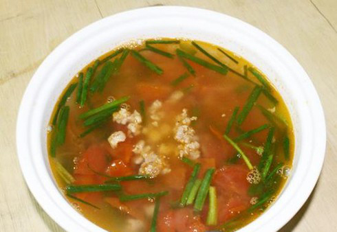 Thành phẩm món canh chua thịt băm