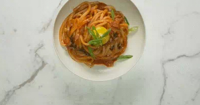 Thành phẩm món mì udon Hàn Quốc