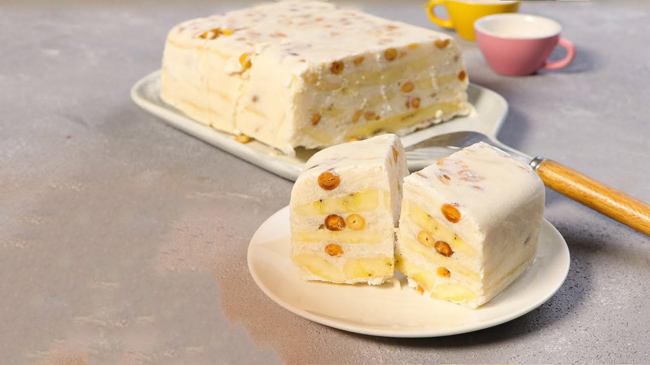 Thành phẩm món kem chuối với sữa ông Thọ