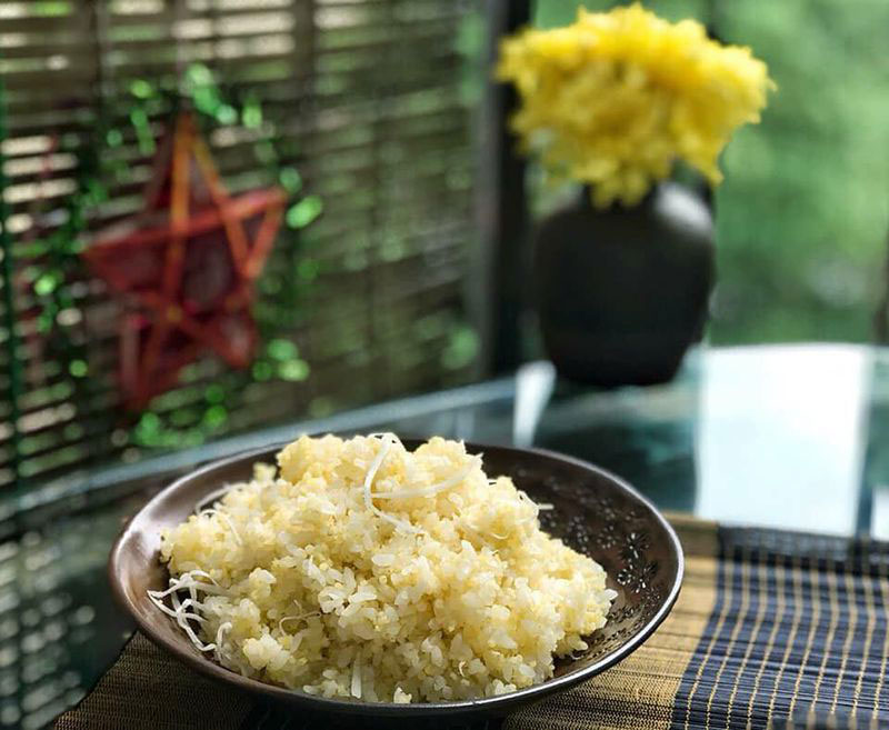 Thành phẩm món xôi hạt kê ngon