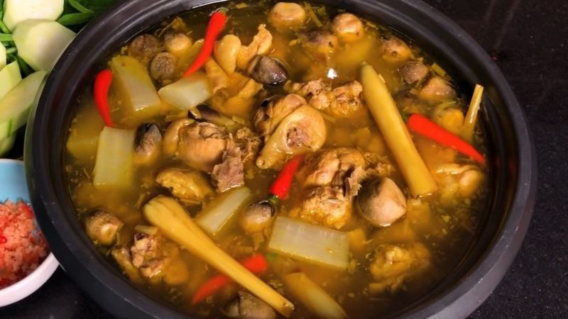 Thành phẩm món gà hầm sả