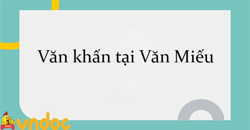 Văn khấn tại Văn Miếu