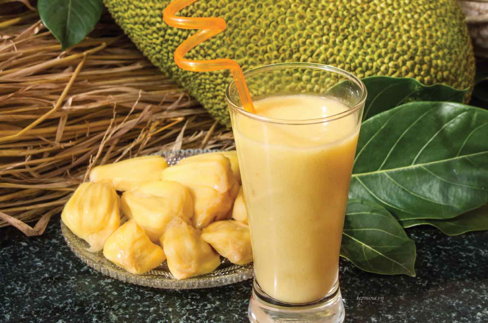 Thành phẩm món sinh tố mít đậu xanh