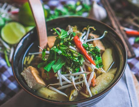 Thành phẩm món canh chua chay