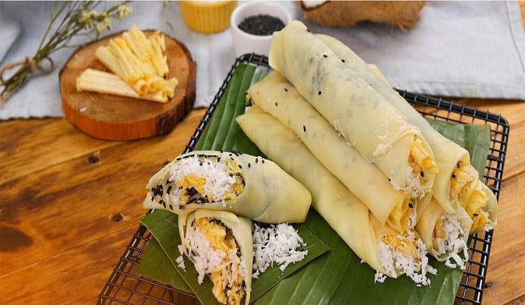 Thành phẩm món bò bía ngọt