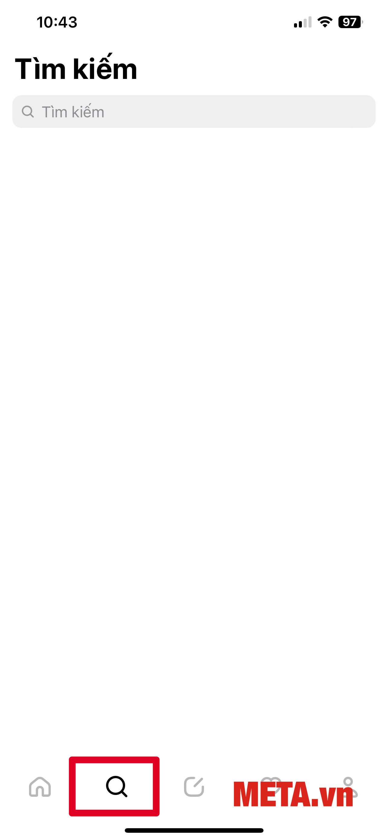 Nhấn vào biểu tượng tìm kiếm và bạn chỉ cần nhập từ khóa mình muốn tìm là được.