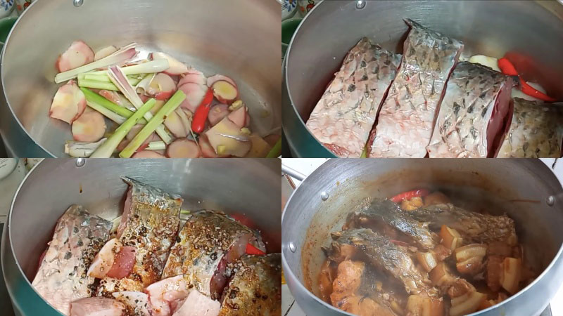 Làm cá kho riềng sả