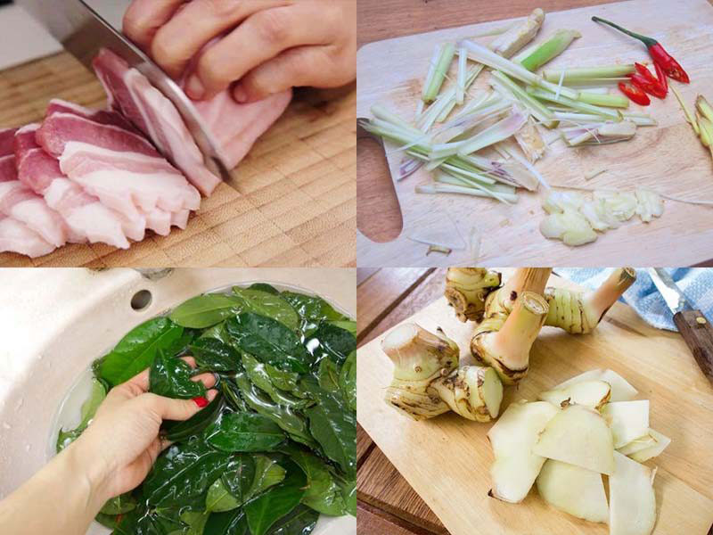 Sơ chế các nguyên liệu khác