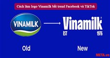 Cách làm logo Vinamilk bắt trend Facebook và TikTok
