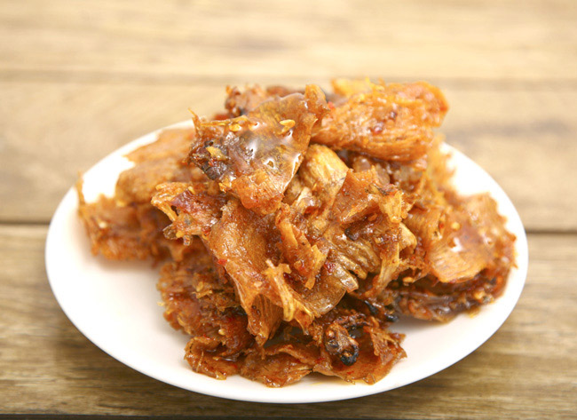 Thành phẩm món mực sốt me chua cay ngon