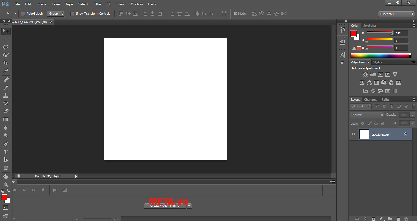 Khi đã mở được file, bạn chọn Set Foreground Color ở phía dưới bên trái thanh công cụ