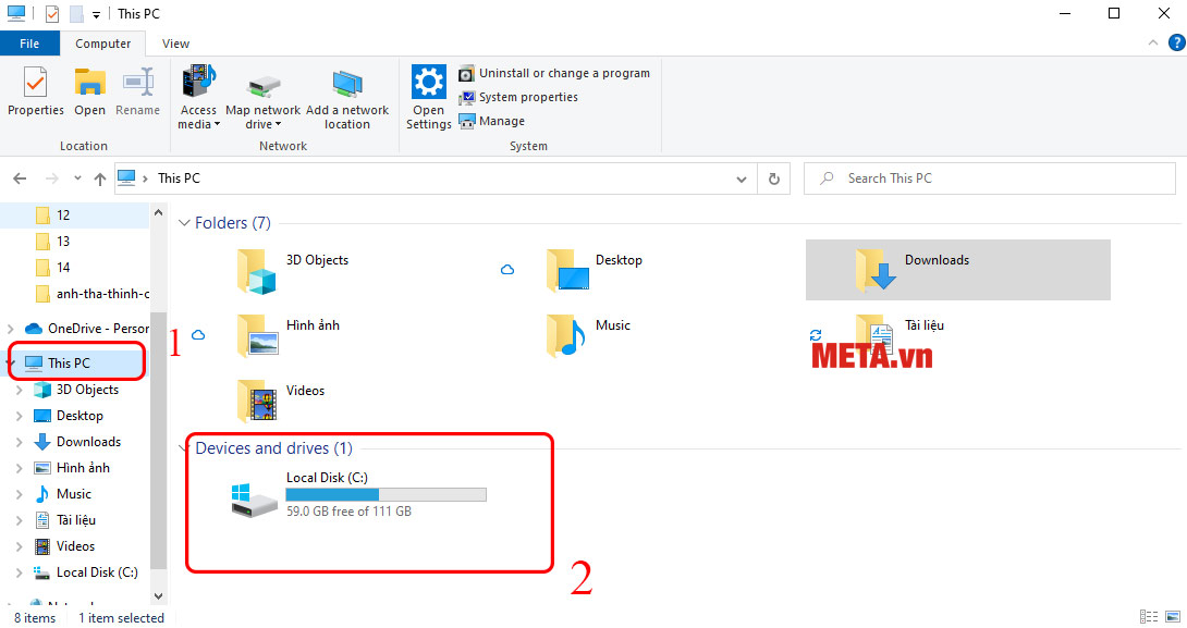 Truy cập ổ đĩa C/D trên máy tính của bạn